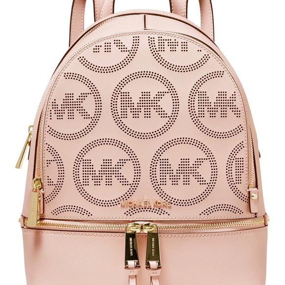Michael-Kors Rhea Zip Medium Pink Leather Backpack NEW SEALED - Picture 13 of 13